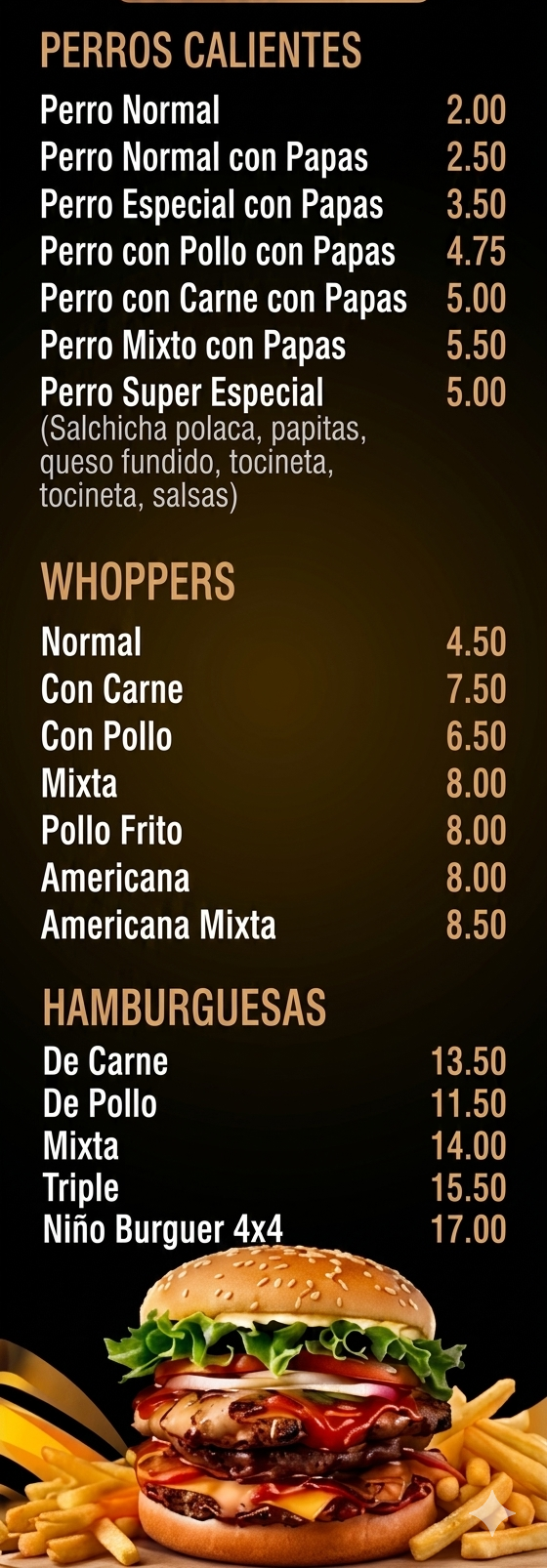 Menú Parte 1